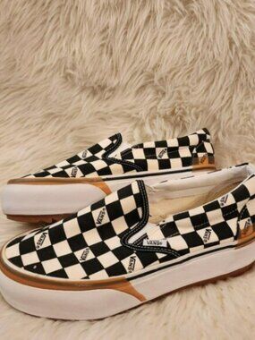 Vans Black and White Checkerboard Shoes